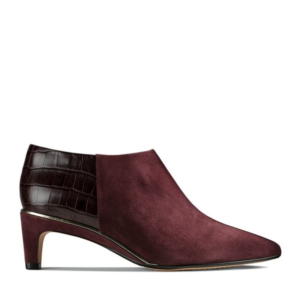 Clarks Womens Ellis Viola Heels Burgundy | CA-3654271